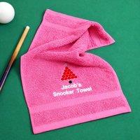 Duncan Stewart Personalised Snooker Towel in Pink