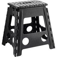 SHEDS AND FENCE LTD OSH Large Heavy Duty Plastic Folding Stool with Handle in Grey
