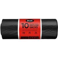 SHEDS AND FENCE LTD DL 10 Extra Heavy Duty Refuse Sacks - Strong Waste Disposal Bags in Black