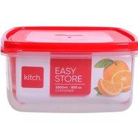 SHEDS AND FENCE LTD Kitch EasyStore Square Container 2.5L - Airtight Food Storage in Red | Size: 2L