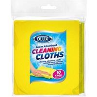 DECORE4U LTD DL 10PK Super Absorbent Reusable Microfiber Cleaning Cloths for Home in Yellow