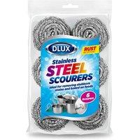 DECORE4U LTD DL 6-Pack 18g Stainless Steel Scourers - Heavy-Duty Cleaning in Silver | Size: 6 Pack