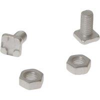 ALM Square Bolts & Nuts (Pack of 20) in Silver
