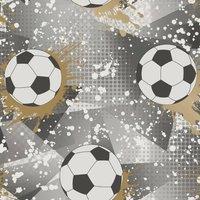 Holden Dcor Frenzy Football Textured Wallpaper in Grey