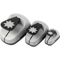 Creativ Company Craft Punch Set, grafical star, size 25+50+75 mm, 3 pc | Size: 1 Pack