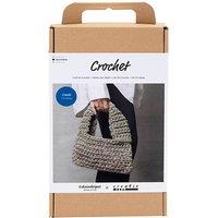 Creativ Company Craft Kit Crochet, Chunky Bag, olive green, 1 pack in White | Size: 27 Pack