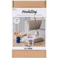 Creativ Company Craft Kit Modelling, Pots & Vases, 1 pack in White | Size: 28 Pack