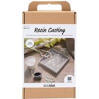 Creativ Company Craft Kit Resin Casting, Square Tray with Terrazzo, black, white | Size: 1 Pack