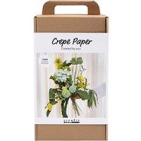 Creativ Company Maxi Craft Kit Crepe Paper, Flower bouquet, light green, dark green, pastel green, white | Size: 1 Pack