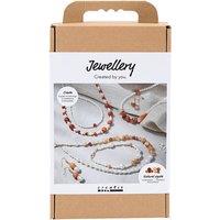 Creativ Company Craft Kit Jewellery, beige, burnt orange, white - mother-of-pearl | Size: 1 Pack
