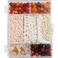 Creativ Company Craft Mix Jewellery, Agates, size 2, 6-10 mm, hole size 0, 8-1, 8 mm, ca. 1480 pc, assorted colours | Size: 1 Pack