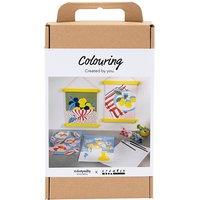 Creativ Company Craft Kit Colouring, Paint by numbers, acrylic paint, 1 pack in White