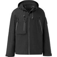 MODISHION Women's Lightweight Hooded Zip Jacket in Black | Size: Medium