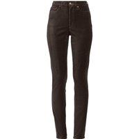Lands' End Women's Slim Leg Velvet Jeans, High Waisted in Dark Brown | Size: 14