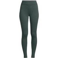 Lands' End Women's Serious Sweats Fleece-lined Leggings in Bottle Green | Size: 10-12
