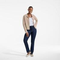 Lands' End Women's Cropped Sweater Blazer in Light Beige | Size: 20