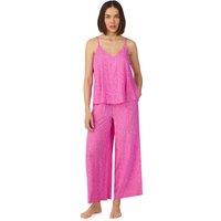 DKNY Women's Cami & ankle pant sleep set in orchid pink leopard | Size: Small
