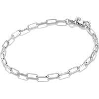 Hot Diamonds Women's Paperclip Bracelet in Silver | Size: 21 cm