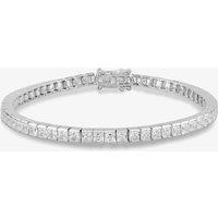 Starbright Women's Silver Square Cubic Zirconia 7.5 Inch Tennis Bracelet B742 7.5~ 3A | Size: 7.5inch