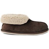Celtic & Co Women's ' Shearling Bootee Slippers in Chocolate | Size: 5
