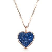 LOVELOX Lockets Women's Lapis Lazuli Modern Heart Locket in Rose Gold