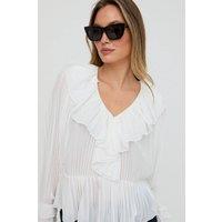 Lily and Lionel Women's River All Over Pleats Blouse In White | Size: 12