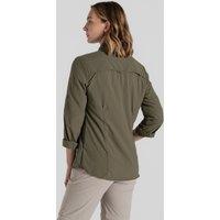 Craghoppers Women's Nosilife Adventure' Long Sleeved Shirt With Insect Repellent Technology in Bottle Green | Size: 22