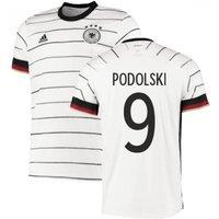 Germany Men's Mens 2020 - 2021 Home Adidas Football Shirt - Podolski 9 in White | Size: 2XL