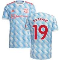 Manchester United FC Men's Mens Man Utd 2021 - 2022 Away Shirt - R Varane 19 in White | Size: Large