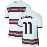 Portugal Men's Mens 2020 - 2021 Away Nike Football Shirt - B Fernandes 11 in Blue | Size: Small