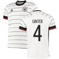 Germany Men's Mens 2020 - 2021 Home Adidas Football Shirt - Ginter 4 in White | Size: 2XL