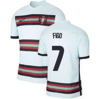 Portugal Men's Mens 2020 - 2021 Away Nike Football Shirt - Figo 7 in Blue | Size: Small