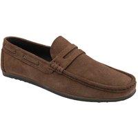 Frank Wright Men's Suede 'Duggan' Penny Loafers in Taupe | Size: 11