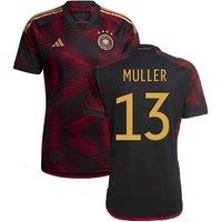 Germany Men's 2022 - 2023 Away Shirt - Muller 13 in Black | Size: XL