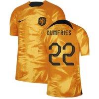 Netherlands Men's Mens 2022 - 2023 Holland Home Dri - Fit Adv Match Shirt - Dumfries 22 in Orange | Size: Small