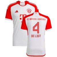 Bayern Munich Men's 2023 - 2024 Home Shirt - De Ligt 4 in White | Size: Medium