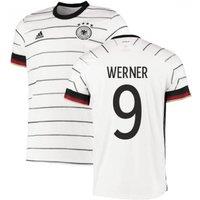 Germany Men's Mens 2020 - 2021 Home Adidas Football Shirt - Werner 9 in White | Size: 2XL