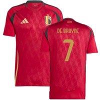 Belgium Men's Mens 2024 - 2025 Home Shirt - De Bruyne 7 in Red | Size: XL