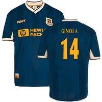 Tottenham Hotspur FC Men's Mens 1997 - 1999 Tottenham Away Pony Reissue Shirt - Ginola 14 in Navy | Size: Small