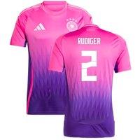 Germany Men's Mens 2024 - 2025 Away Shirt - Rudiger 2 in Pink | Size: Medium