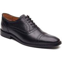 Base London Men's Ascot Toe Cap Oxford Shoe in Black | Size: 8