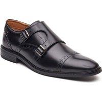 Base London Men's Henley Double Monk Shoe in Black | Size: 9