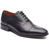 Base London Men's Portico Toe Cap Oxford Shoe in Black | Size: 7