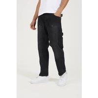 Brave Soul Men's Loose Fit Carpenter Style Denim Jeans in Charcoal | Size: 30L