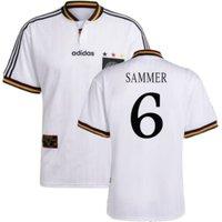 Germany Men's Mens 1996 Euro 96 Home Shirt - Sammer 6 in White | Size: Small
