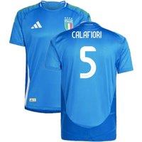 Italy Men's Mens 2024 - 2025 Authentic Home Shirt - Calafiori 5 in Blue | Size: Medium