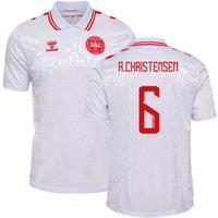 Denmark Men's Mens 2024 - 2025 Away Shirt - A.Christensen 6 in White | Size: Large