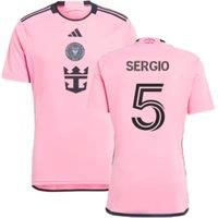 Inter Miami Men's Mens 2024 - 2025 Home Shirt - Sergio 5 in Pink | Size: XL