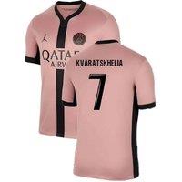 PSG Men's Mens 2024 - 2025 Third Shirt - Kvaratskhelia 7 in Pink | Size: XL