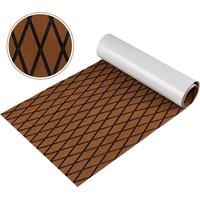 Costway Boat Flooring EVA Foam Decking Non-Slip & Self-Adhesive Decking Sheet 190 x 70cm in Brown | Size: 190 x 70 cm